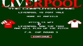Screenshot Thumbnail / Media File 1 for Liverpool FC (1992)(Grandslam)(Disk 1 of 2)[cr Cynix]